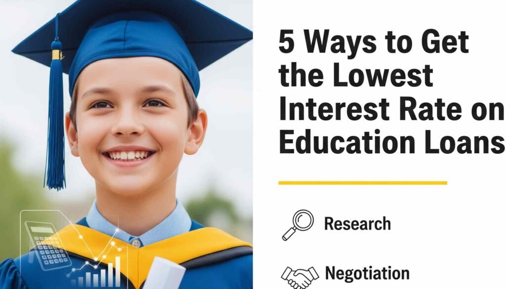 शिक्षा ऋण पर सबसे कम ब्याज दर प्राप्त करने के 5 अचूक तरीके