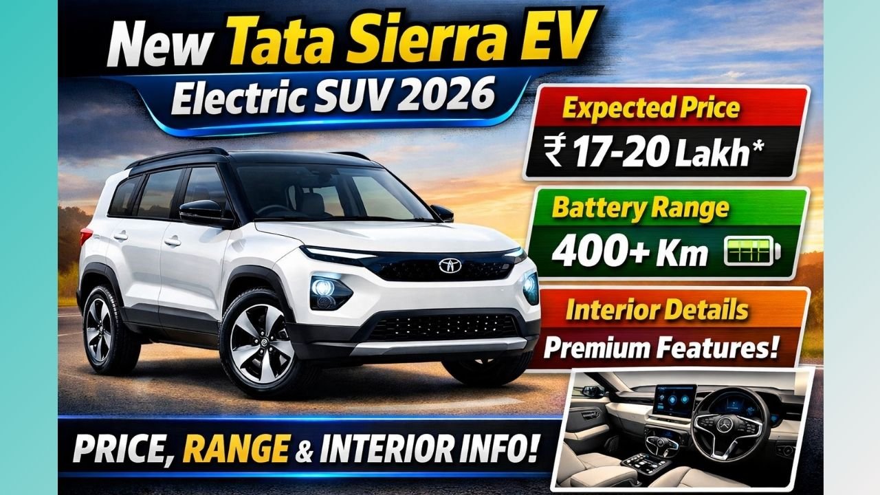 Tata Sierra EV 2026 Price in India, Launch Date, Range, Features & Full Detailed Review